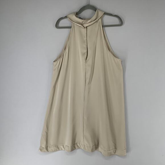 Banana Republic Women Dress XL Beige Sleeveless Keyhole Holiday - Picture 7 of 8